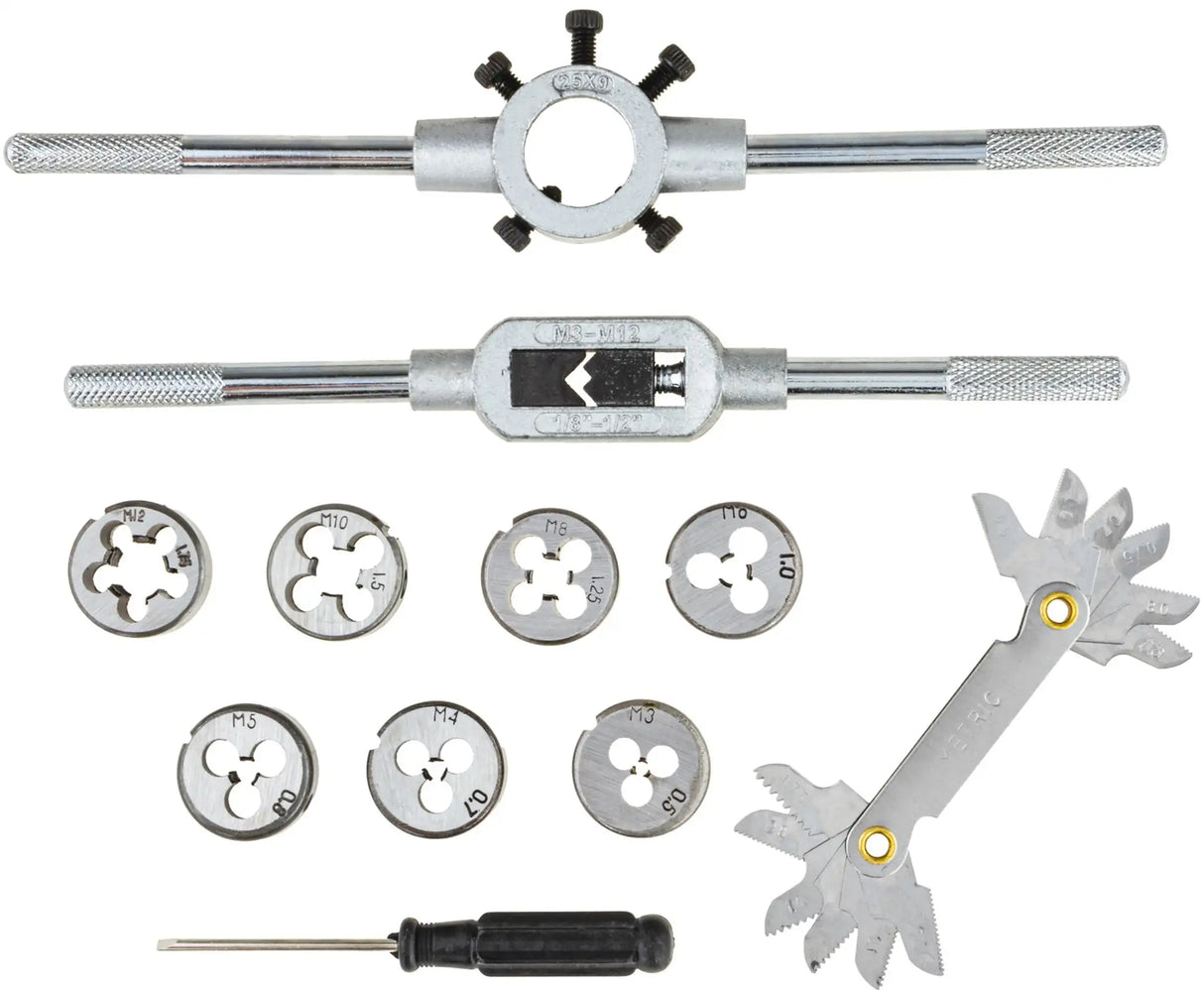 Gewindeschneider Set 32tlg Gewindebohrer Gewindeschneider Schneideisen M3-M12