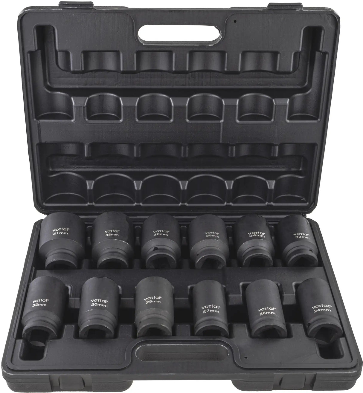 Impact wrench sockets 3/4" 24 - 41 mm 12 pcs. set socket wrench power socket Cr-Mo