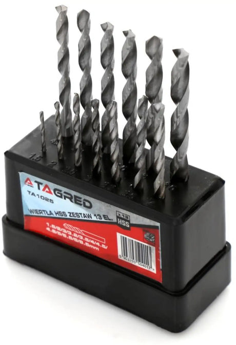 Metal twist drill set 13-piece metal drill 1.5- 6.5 mm HSS