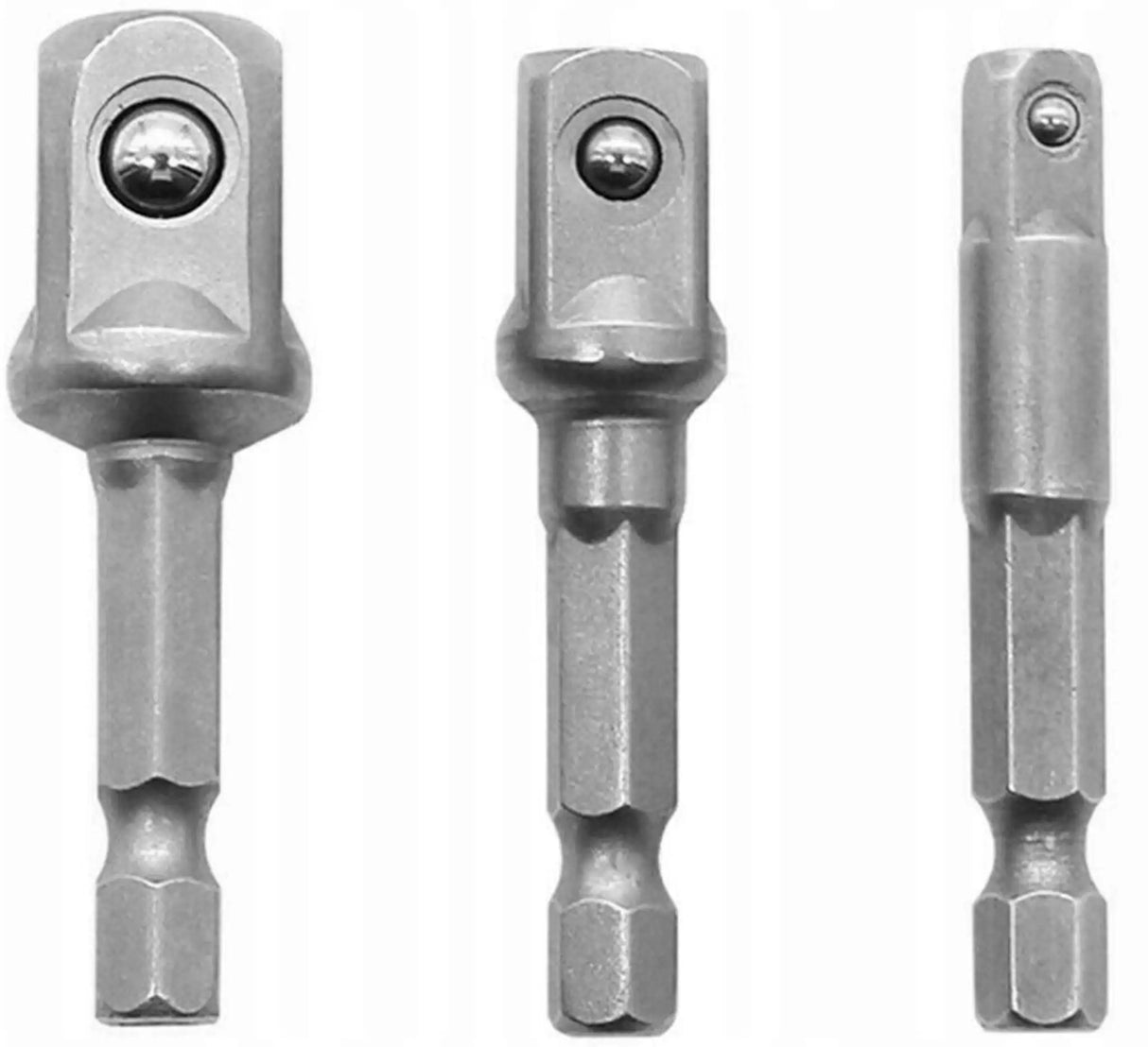 Steckschlüssel Adapter Stecknuss 1/2" 3/8" 1/4 Bitaufnahme Set 3 Tlg Nussadapter