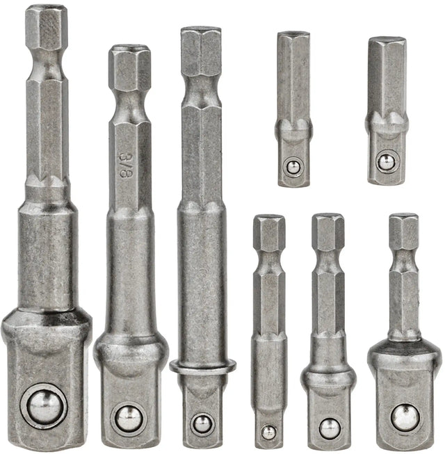 Steckschlüssel Adapter Stecknuss 1/2" 3/8" 1/4 Bitaufnahme Set 8Tlg Nussadapter