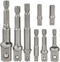 Steckschlüssel Adapter Stecknuss 1/2" 3/8" 1/4 Bitaufnahme Set 8Tlg Nussadapter