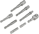 Steckschlüssel Adapter Stecknuss 1/2" 3/8" 1/4 Bitaufnahme Set 8Tlg Nussadapter